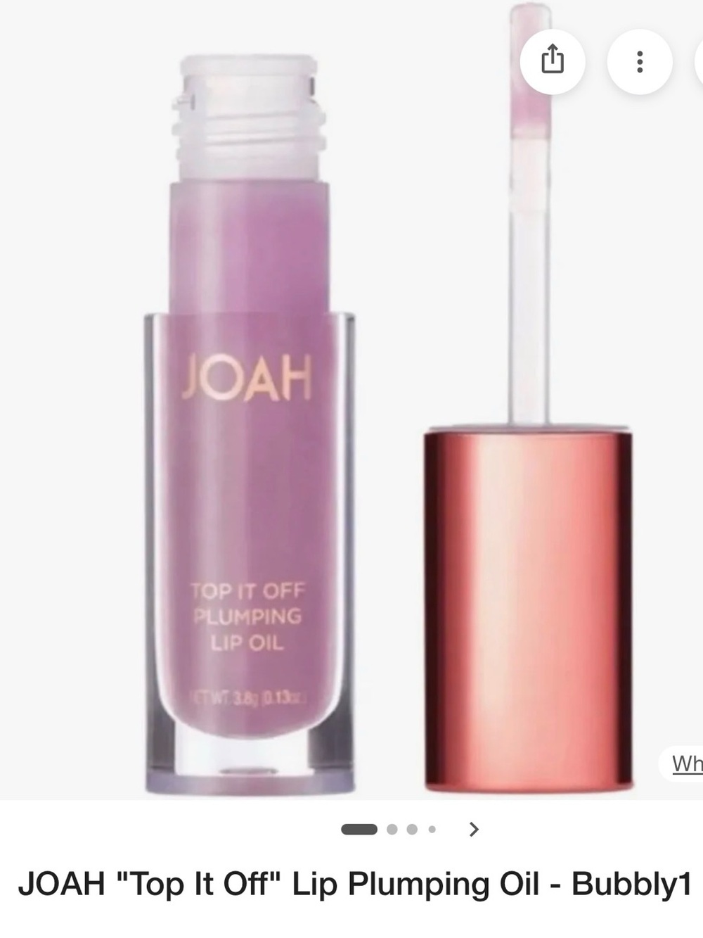 J.O.A. Top It Off Lip Plumping Oil — Lavender Pink Shine
